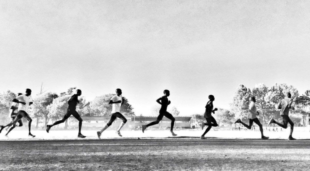 4Eliud Kipchoge and team when training.
