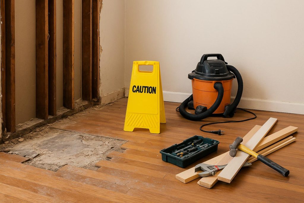 Discover the Most Common Pitfalls in Home Renovation Projects Home renovation project with construction tools, exposed walls, and materials in a partially finished room