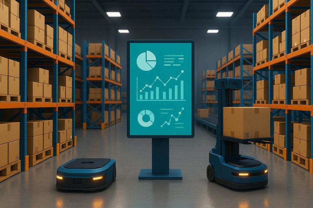 Automated warehouse robotics optimizing inventory with real-time data-driven management systems