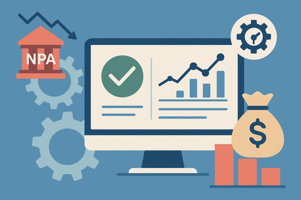 Reducing NPAs with Automated Credit Monitoring Automated credit monitoring dashboard reducing non-performing assets in financial institutions