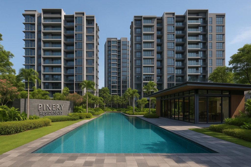 Pinery Residences Embrace Tranquility and Modernity in Tampines Modern Pinery Residences showcasing tranquil landscaped gardens in Tampines residential area