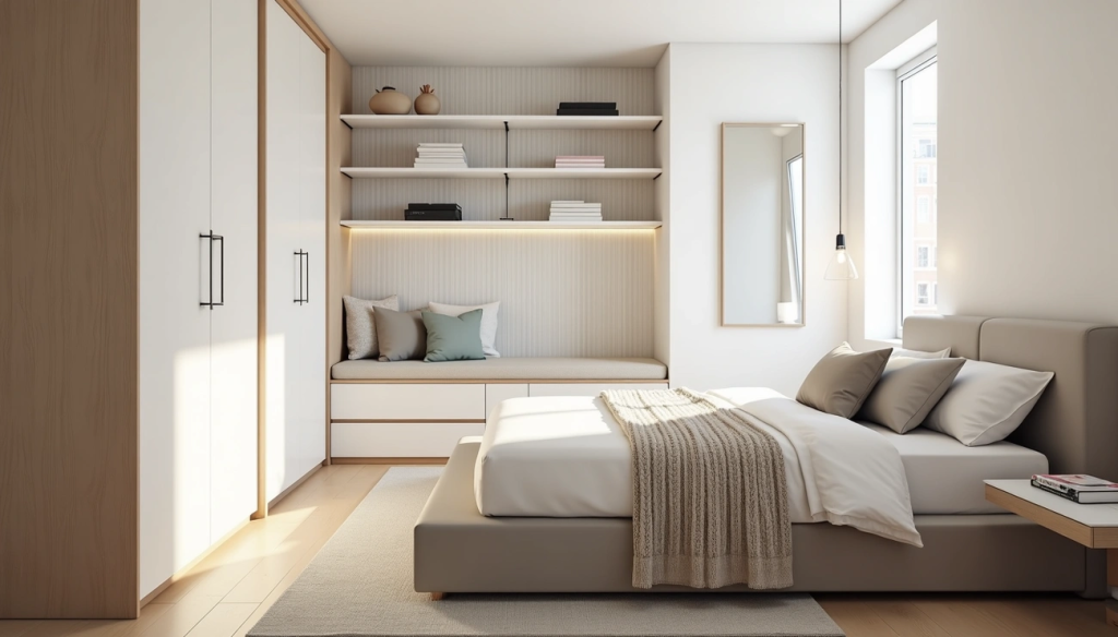 How to Design a Small Bedroom: Expert Tips for Clever Space-Saving Solutions Image 1 of How to Design a Small Bedroom: Expert Tips for Clever Space-Saving Solutions