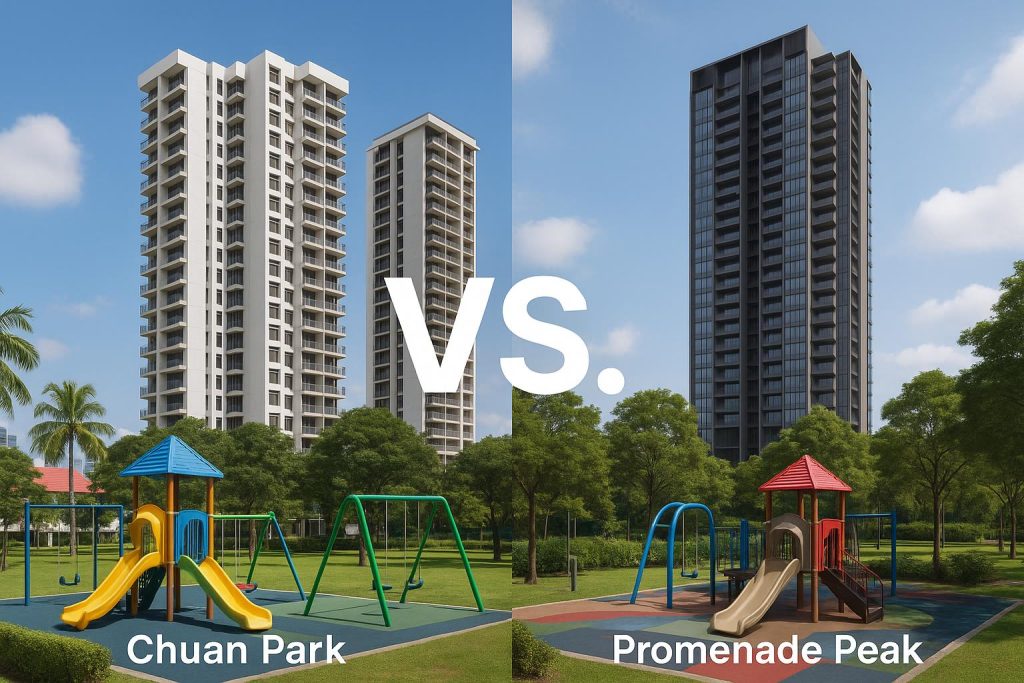 Chuan Park vs Promenade Peak: Which Is the Better Family Investment in 2026? Chuan Park and Promenade Peak residential buildings comparison for family investment in 2026