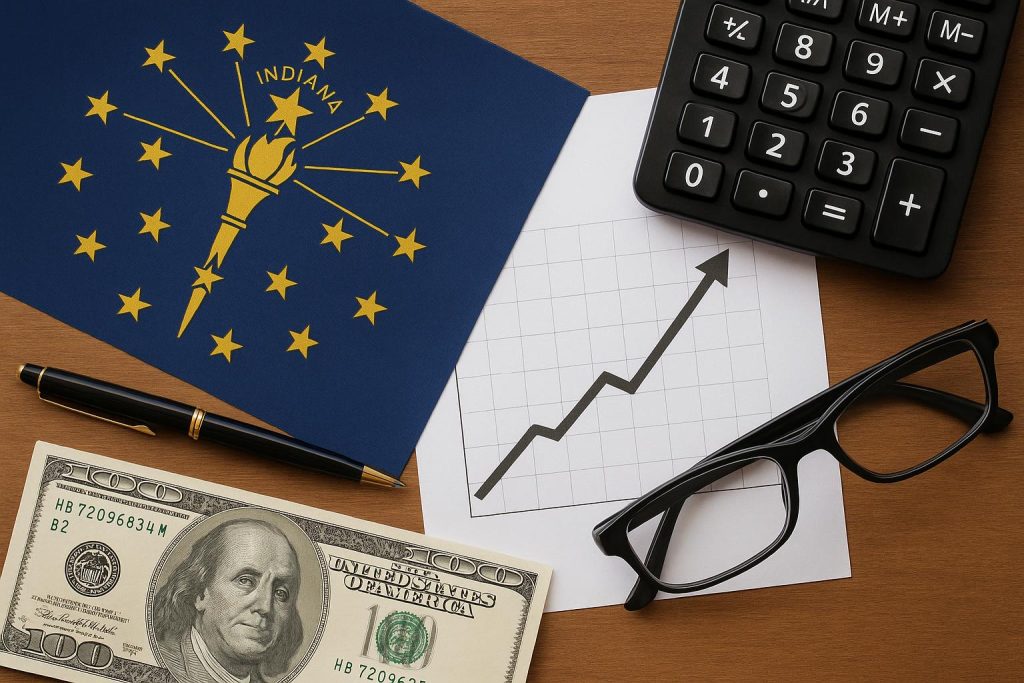 Curtis Coonrod: Analysis of Indiana’s Fiscal Trajectory Indiana state budget graph illustrating fiscal trends for Curtis Coonrod's economic analysis