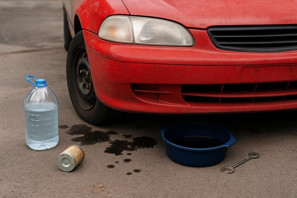 Common car maintenance mistakes by new drivers, such as ignoring oil changes and tire pressure