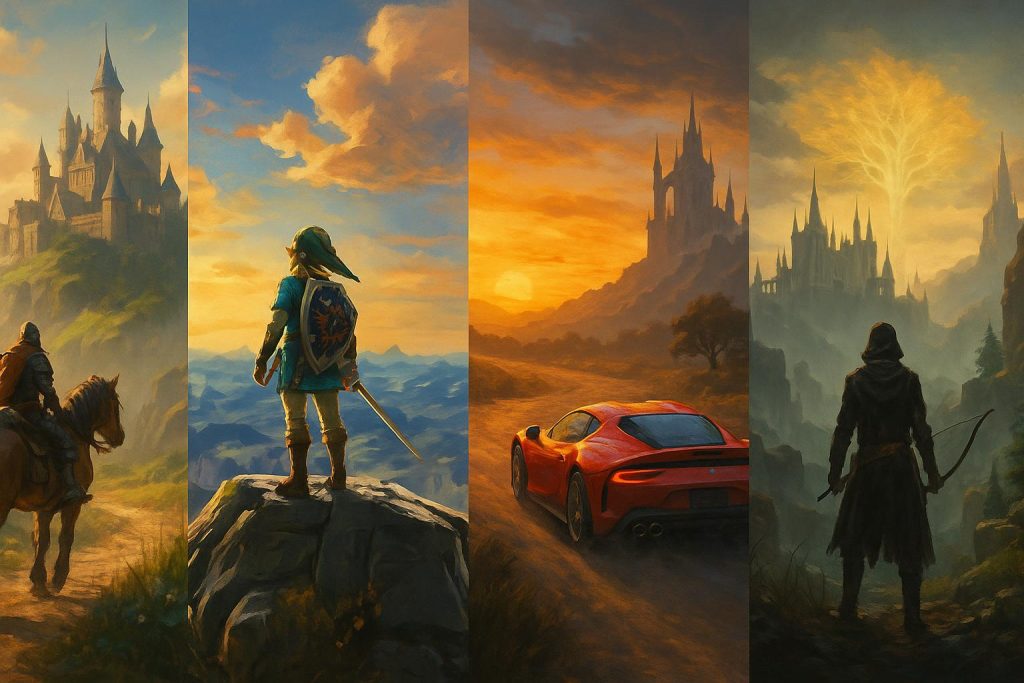 5 Must-Try Open World Console Games Stunning landscapes from top open world console games with action-packed adventure scenes