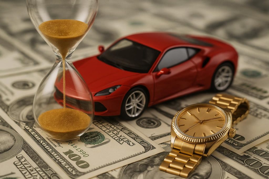 Close-up of luxury watches and jewelry illustrating liquidity in luxury asset financing