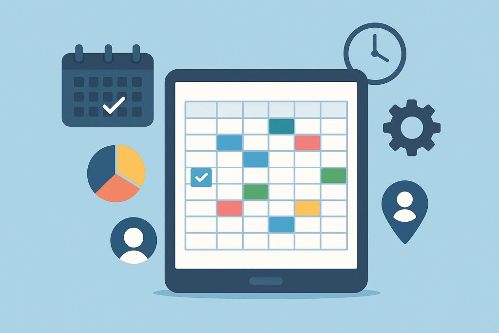 Employee scheduling software dashboard streamlining workforce management tasks