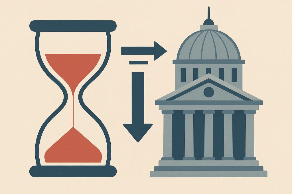 Conceptual illustration of term limits impact on government size, policy, and political structure