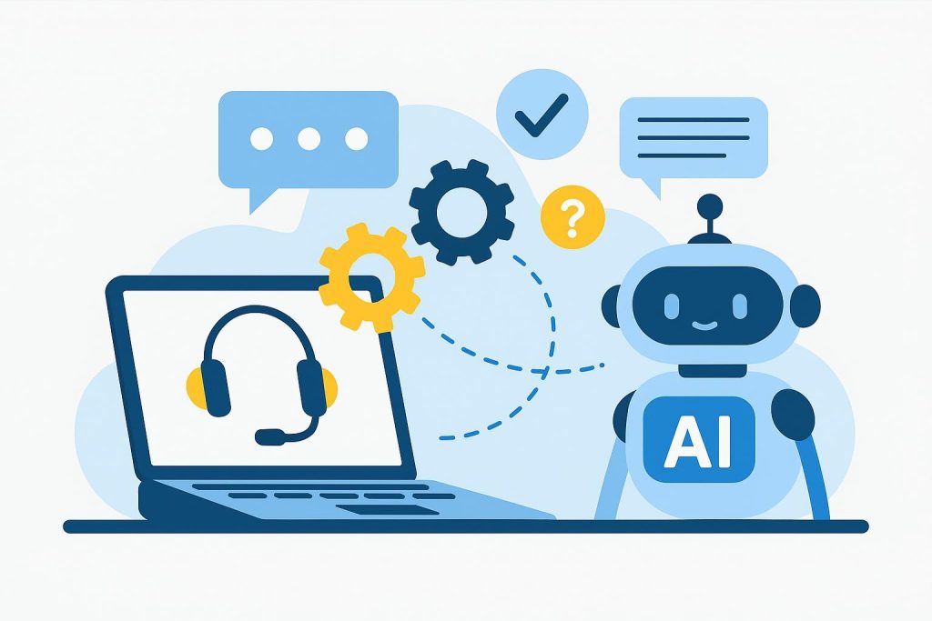 AI-enhanced tools supporting outsourced customer service team collaboration and efficiency