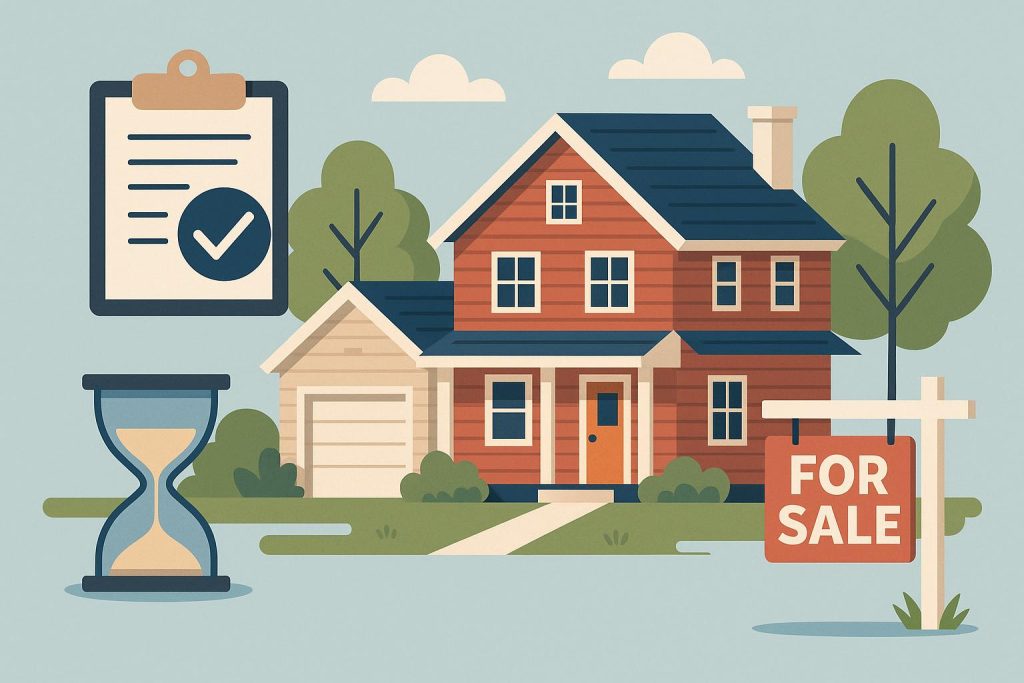 Baltimore house for sale with real estate agent sign, highlighting traditional home selling process