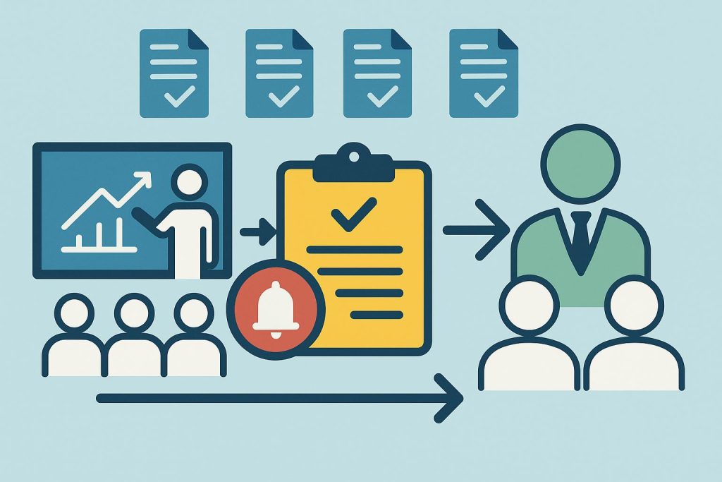 How Businesses Lower Data Exposure with Strong Security Measures Corporate training session illustrating effective policy communication and leadership behavior.