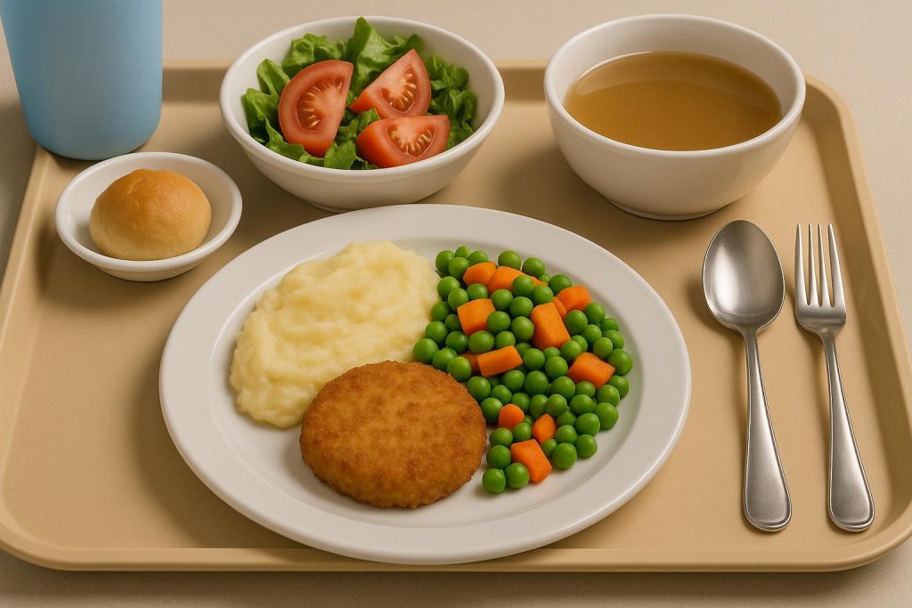 Hospital Food, Dignity and the Quiet Power of Making Meals Look Like Meals Attractive hospital meal served on a tray, highlighting dignity and nutritious presentation