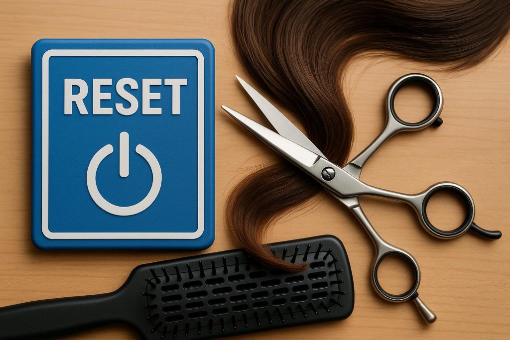The Hair Appointment as a Reset Button for the Week Freshly styled hair at salon, symbolizing self-care and weekly renewal through hair appointments