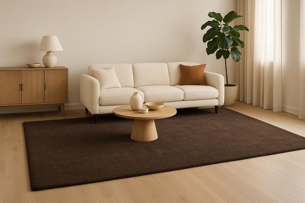 The One Living Room Piece That Can Ground an Entire Space Modern sectional sofa anchoring a stylish living room with neutral tones and cozy accents