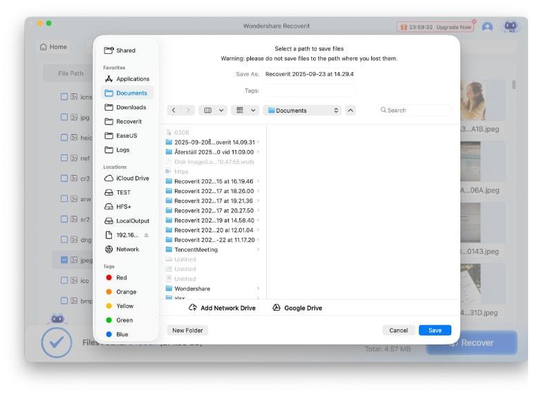 scan the sd card using recoverit