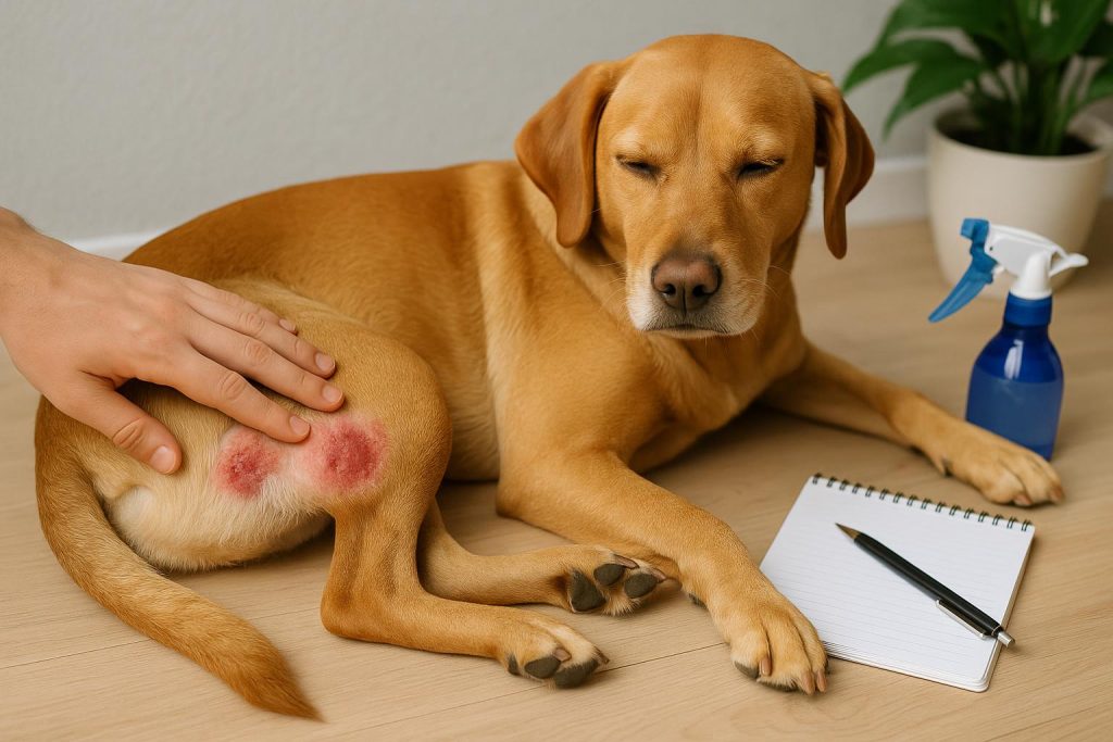 Why Does My Dog Keep Getting Hot Spots? A Recurrence-Prevention Plan Dog with irritated skin scratching, illustrating hot spots and prevention strategies