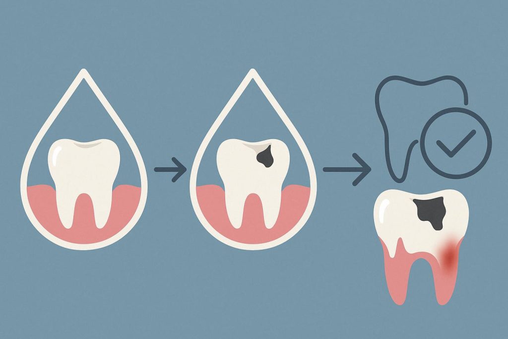 The Toothache Timeline: How a Small Niggle Turns Into a Bigger Decision Close-up of a decayed molar tooth highlighting stages of toothache and dental deterioration