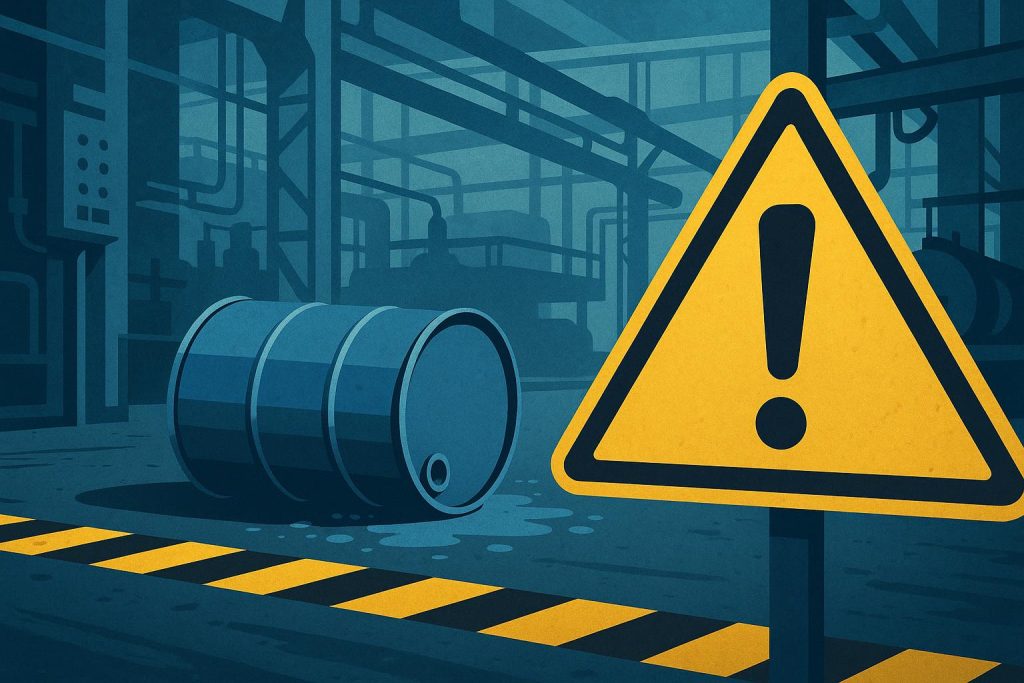 What Industrial Teams Can Learn From Near-Misses Before They Become Incidents Industrial safety warning sign highlighting near-miss prevention strategies in workplace settings
