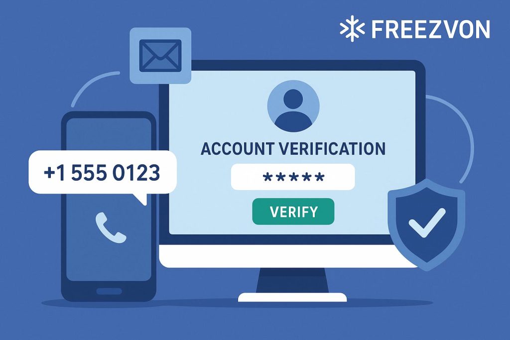 Freezvon and Online Account Verification: What Businesses Should Know About Virtual Numbers Virtual numbers concept for business online account verification and Freezvon services
