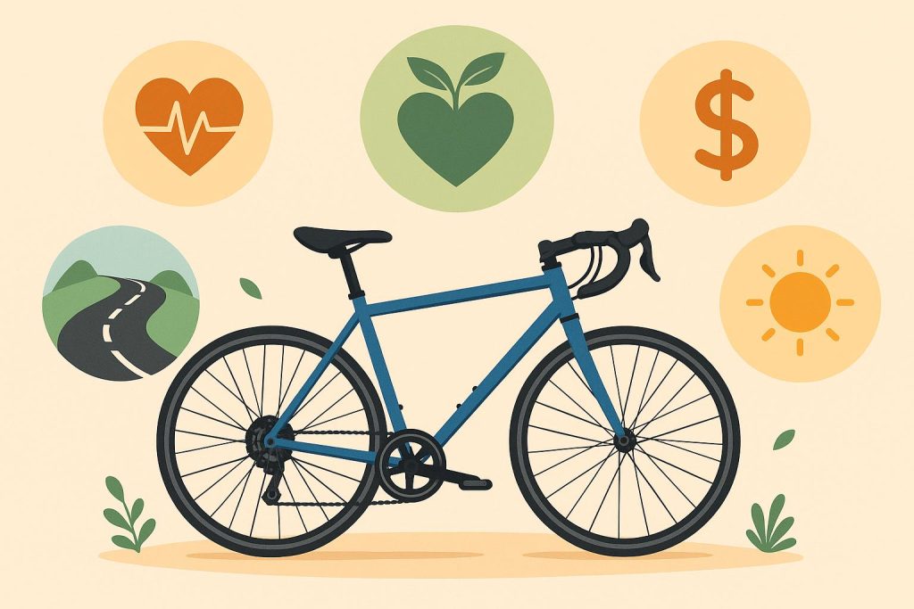 5 Essential Reasons to Learn Bicycling Young cyclist riding a bike on a scenic path, promoting health and sustainable transportation benefits