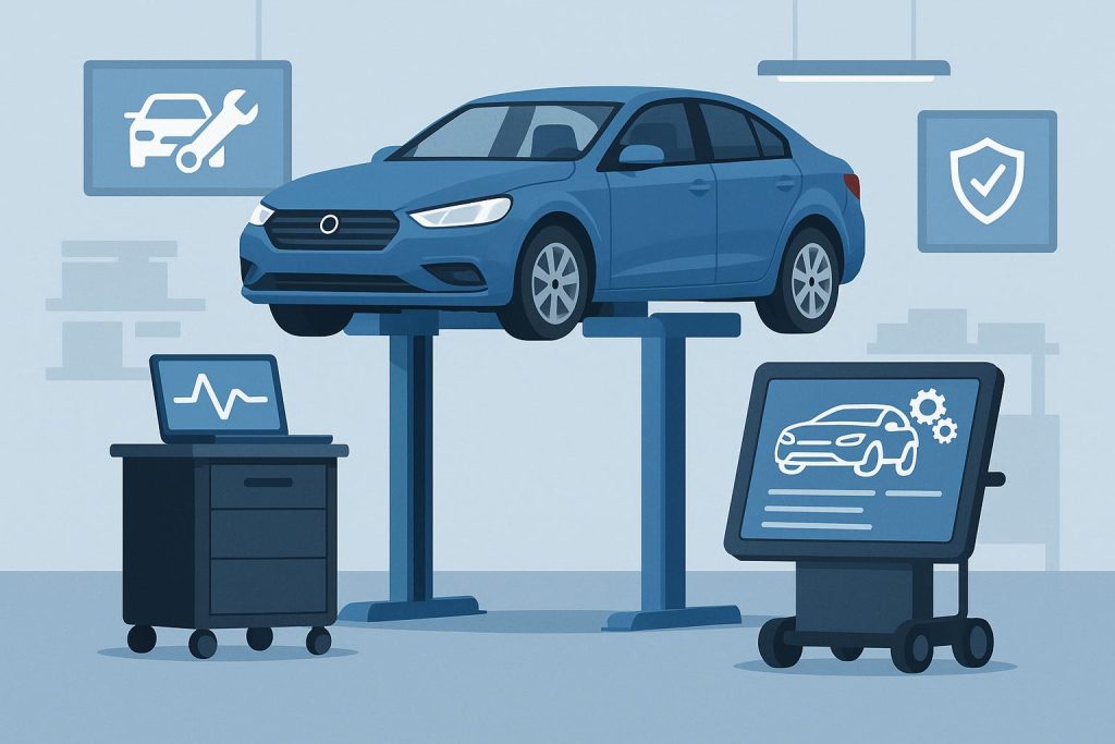 Advanced diagnostic tools and digital systems used in modern auto repair for accurate service