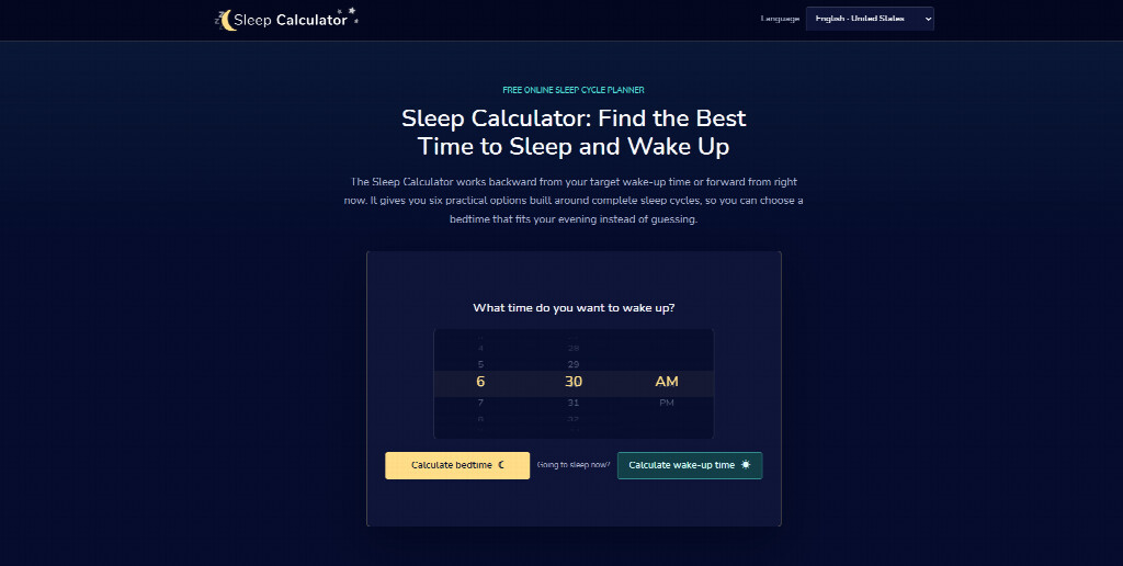 Two Sleep Calculators Walk Into a Browser: Which One Actually Helps You Plan the Night? Image 1 of Two Sleep Calculators Walk Into a Browser: Which One Actually Helps You Plan the Night?