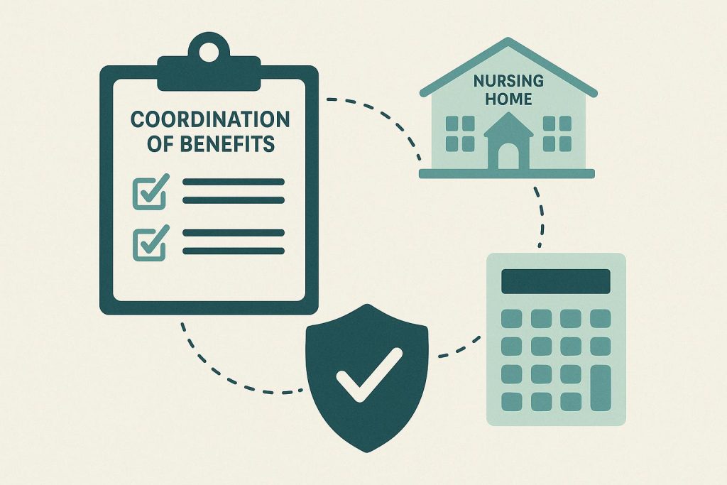 How to Manage Coordination of Benefits in Long-Term Care Healthcare professional reviewing long-term care insurance documents for coordination of benefits