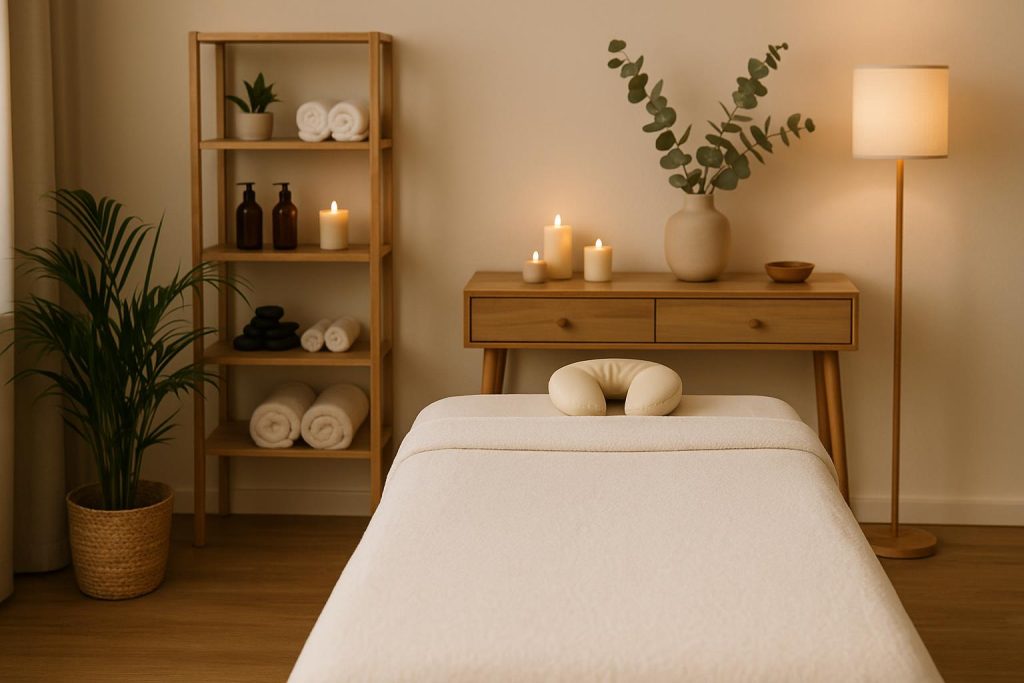 Massage therapist providing personalized treatment in a tranquil McAllen spa setting