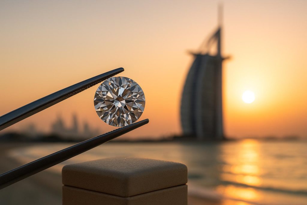 Buying a Diamond in Dubai: The Questions Worth Asking First Sparkling loose diamonds showcased in a luxurious Dubai jewelry store display