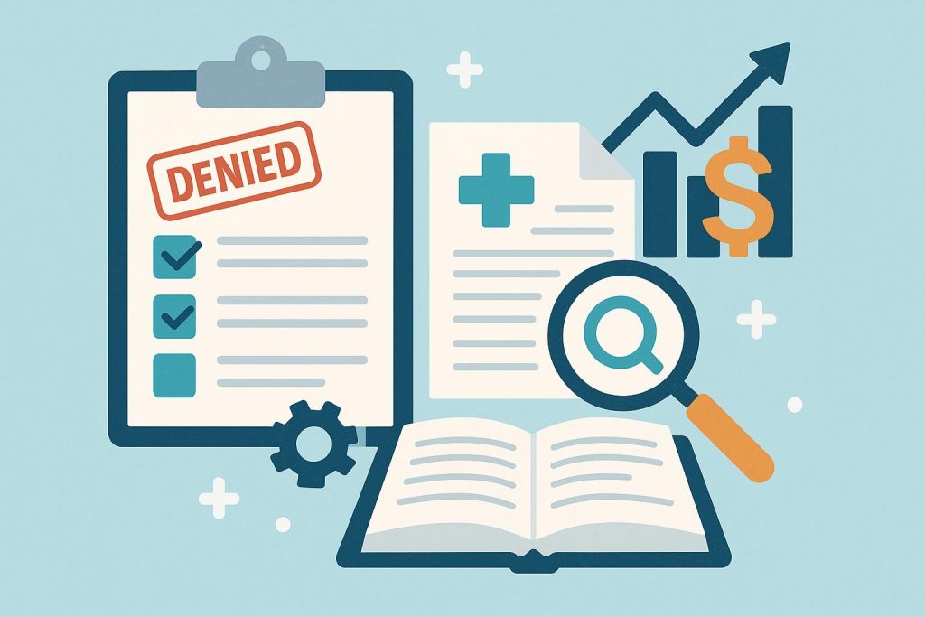 A Practical Playbook for Denial Management in Long-Term Care Healthcare professional reviewing billing documents in a long-term care facility for denial management