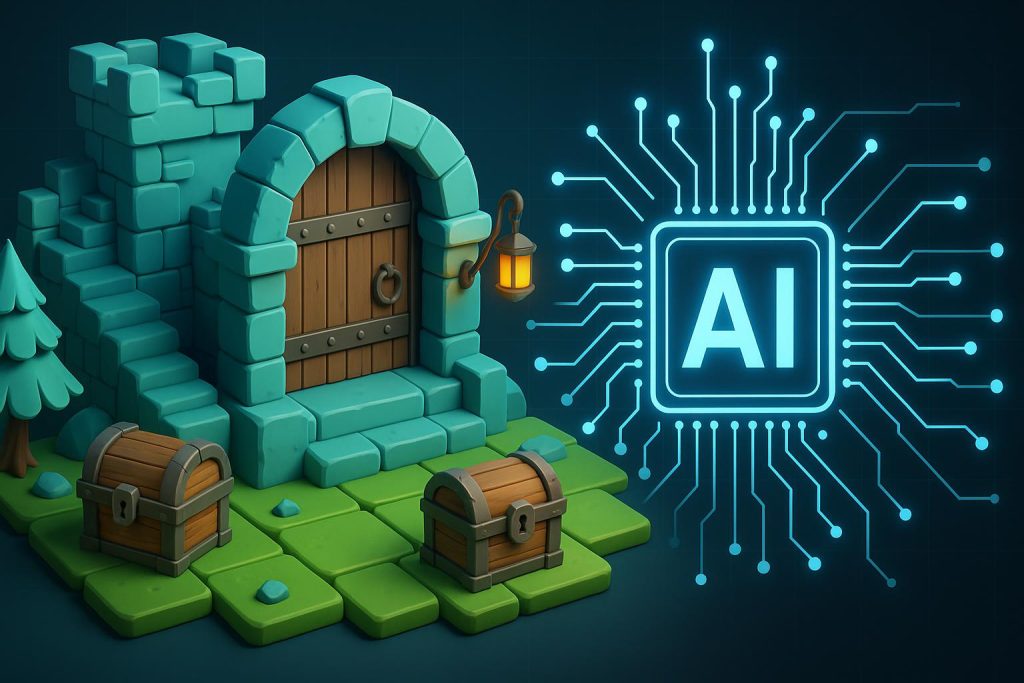 A Beginner’s Guide to Creating 3D Game Assets With AI 3D game assets generated by artificial intelligence, showcasing digital models and environments