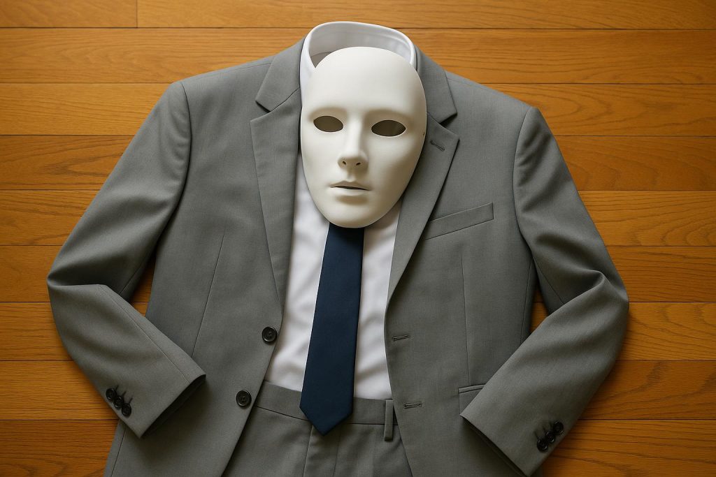 When Capability Becomes a Costume Professional appearance masking true competence, illustrating concept of perceived versus real ability